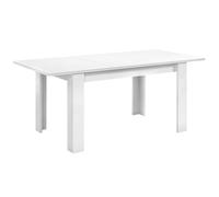 Habitdesign Table de salle à manger extensible Blanc brillant Dimensions : 140-190 cm (longueur) x 90 cm (largeur) x 78 cm (hauteur). Modèle Kendra