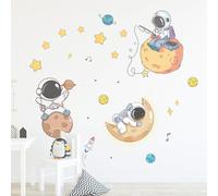 HABNI Stickers Muraux Enfants Sticker Mural Pour Chambre À Coucher Sticker Mural Astronaute Astronaute Autocollant Mural Pour Enfant Autocollant Mural Pour Chambre D'Enfant Chambre De Bébé Chamb