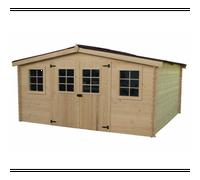 Habrita abri de jardin 12.65m² bois naturel