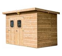 Habrita abri de jardin 7.33m² brun doré
