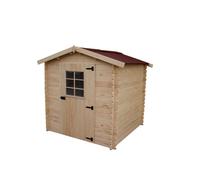 Habrita Abri de jardin vd2020.02n madriers massifs 2 x 2 m ép. 28 mm bois naturel