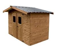 Habrita Abri de jardin THT 2,80 x 2,66 m sans entretien Brun doré