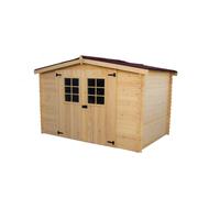 Habrita abri madriers massifs 4.59 m² bois naturel