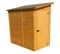 Habrita Abri mural ED 1220.02 Bois massif Rangement vélos/scooters Porte latérale 223x130x220 cm