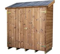 HABRITA - Abri mural de rangement - panneaux 19 mm - Surface ext.: 1.34 m2 - bois massif traité très haute température