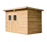 HABRITA Abri panneaux - 19 mm - Toit mono pente en bac acier galvanisé - 6,45 m²