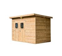 Habrita abri theora sans plancher panneaux en bois thermo chauffé toit mono