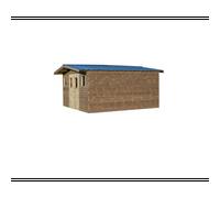 Habrita abri thermabri madriers 28 mm sans plancher bois thermo chauffé double
