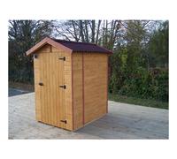 Habrita Abri WC en panneaux de bois ED1414WC 1,35 m² 16 mm bois naturel