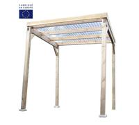 Habrita - Carport En Bois Autoclavé Toit Plat Couvert bois G