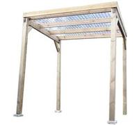 Habrita - Carport En Bois Autoclavé Toit Plat Couvert bois G