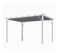 Habrita Pergola autoportante - Blanc et gris