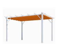 Habrita Pergola autoportante - Blanc et rouille