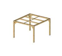 Habrita Pergola autoportante - Bois naturel
