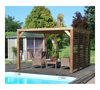 Habrita Pergola autoportante - Naturel