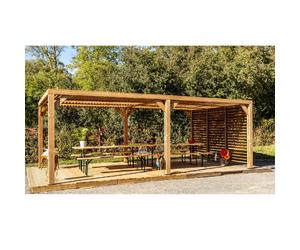Habrita Pergola autoportante Thermauvent - Transparent
