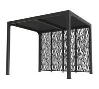 HABRITA Pergola bioclimatique en aluminium PER2430MBI 7,20 m² Gris anthracite et gris