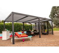Pergola bioclimatique 21.52m² gris anthracite - PER36M60BI - HABRITA