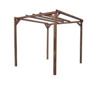Habrita Pergola bois massif TH3030 – 8,88 m² sapin thermo-chauffé 300×296 cm sans couverture