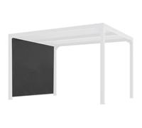 HABRITA Rideau pour pergola bioclimatique PER 3630 BI et PER 2430 BI avec rail - Pour côté 3 m - Gris