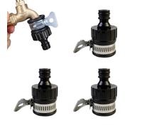 HABVPU 3 Pcs Adaptateur Robinet Tuyau Arrosage Universel, Raccord Rapide en Acier Inoxydable pour Cuisine, Camping et Jardin, Connecteur de Robinet Robuste 3.1x6.2cm