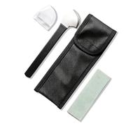 HABVPU Couteau à Parer le Cuir Taille avec Pierre à Aiguiser et Sac Oxford, Outils Cuir Professionnels pour Maroquinerie, Tranchet de Coupe et Biseautage pour Artisanat et Couture