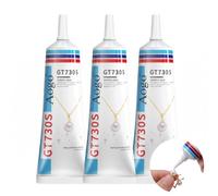 HABVPU Lot de 3 Colles à Bijoux 30ml, Colle Forte Transparente et Étanche pour Création DIY, Réparation de Bijoux, Fixation de Strass, Perles et Accessoires de Mode