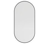 Haceka Deco miroir - 80x40cm - ovale - noir mat 2015966