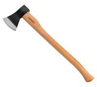 Hache de 1250 g - Hache de bucheron avec manche en bois de hêtre et lame en acier au carbone - Longueur : 72 cm