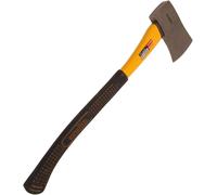 Hache de bûcheronnage 1000 g - Hache pour le bois - Hache de jardin - Pour fendre le bois - Manche en fibre de verre - Longueur : 60 cm - Couleur : noir