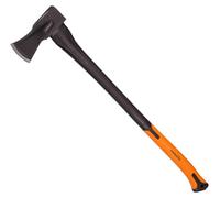 Hache de bucheronnage de 2000 g, avec une tête en acier au carbone et un manche en fibre de verre - Longueur : 92 cm