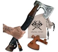 Hache de LARP, modèle "Hache Viking", 50 cm, fabriquée à la main avec gravure