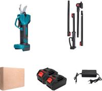 Hache électrique à batterie, moteur sans balai, tige de rallonge en aluminium, 2 batteries, EU