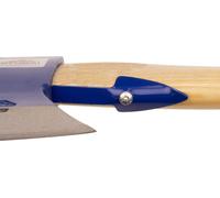 Hache forestière STUBAI de type rhénan 1200 g | Forgée et polie | Hache à fendre et à abattre légère avec manche courbé en frêne de 70 cm | Avec protection du manche | Idéale pour enfoncer des coins d