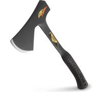 Hache longue ESTWING avec manche en vinyle noir, 100 mm, 1 300 g, avec housse de protection en nylon, hache Camper édition spéciale | poignée Shock Reduction Grip® brevetée