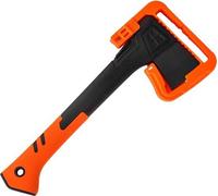 Hache universelle 680 g avec manche en fibre de verre et lame en acier au carbone - longueur 35 cm - hache de jardin et de forêt - hache à fendre compacte pour le camping avec protection de la lame