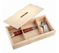 Hachette, Avec poignée en cuir, avec ceinture à poche en cuir de qualité protégeant les lames dans un joli coffret cadeau en bois - 3555s001