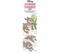 Hachette Pratique Marque-pages Papier cartonné Disney Les Grands classiques Tome 2: 50 marque-pages à colorier