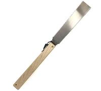 HACHIEMON Scie à tirer japonaise Ryoba double tranchant portable 210 mm pour le travail du bois compact et lisse