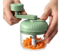 Hachoir à ail à manivelle - Trois vitesses sans électricité - Mini presse à purée d'ail pour la cuisine - Pour salade de fruits, gingembre, piment, oignons, cuisiniers amateurs et amateurs de