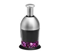 Hachoir à ail avec presse manuelle, hachoir à nourriture,Hachoir à ail Hachoir à légumes - Chopper antidérapant multifonctionnel lavable au lave-vaisselle en acier inoxydable pour