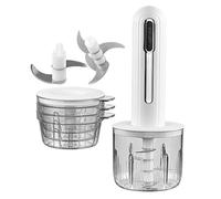 Hachoir à ail électrique - Hachoir à viande avec chargement USB - Hachoir à ail portable sans fil - Outil de cuisine multifonction - Pour hacher les fruits à base de viande d'oignon