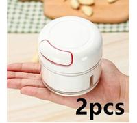 Hachoir à ail & gingembre mini, 2 pcs - Broyeur manuel efficace pour cuisine et restaurant