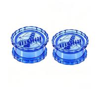 Hachoir à ail manuel Ginger Twister, outil de broyage rotatif transparent, bleu : 2