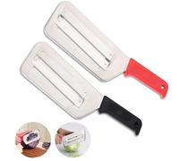 Hachoir à chou, lot de 2 coupe-chou, couteau de cuisine | Râpe à choucroute, lames tranchantes en acier inoxydable, poignée noire et rouge