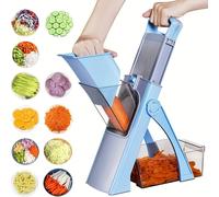 Hachoir à légumes et fruits réglable, accessoires de cuisine multifonctionnels avec 4 modes de coupe, coupe-dés et coupe-juliennes, outil de découpe efficace des aliments, gadget de cuisine pratique B