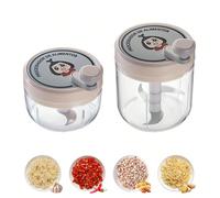 Hachoir à légumes pour la maison, trancheuse à fruits, éminceur d'ail, râpe à légumes multifonction, presse-ail, robot culinaire, hachoir à légumes, broyeur à fruits, éminceur d'oignon 200 ml/rose,400