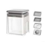 Hachoir à légumes professionnel 4 en 1 avec lames en acier inoxydable pour couper les oignons, pommes de terre, carottes avec plateau antidérapant, facile à nettoyer, passe au lave-vaisselle, gadget