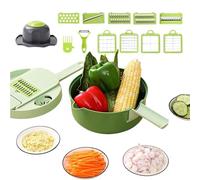Hachoir à oignon,16 En 1 Dicer Et Râpe Alimentaires,Hachoir Multifonction - Pour Tomates Salades Pommes De Terre Légumes Oignons Fruits Fromages À La Maison Au Restaurant En Appartement