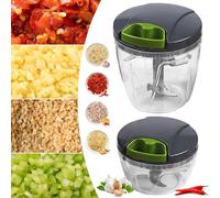 Hachoir alimentaire manuel 600/1000ml, ficelle à tirer manuelle, coupe-légumes, oignons, ail, Fruits, herbes, noix, robot culinaire de cuisine 600ml
